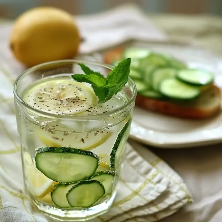 Natural Zepbound drink in mason jar with lemon, cucumber, mint, and ginger
