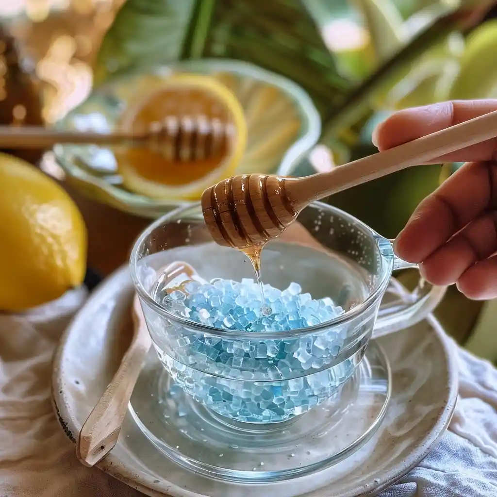 Blue Salt Trick Recipe: Measuring and adding exactly 1/8 teaspoon of Persian blue salt to warm water