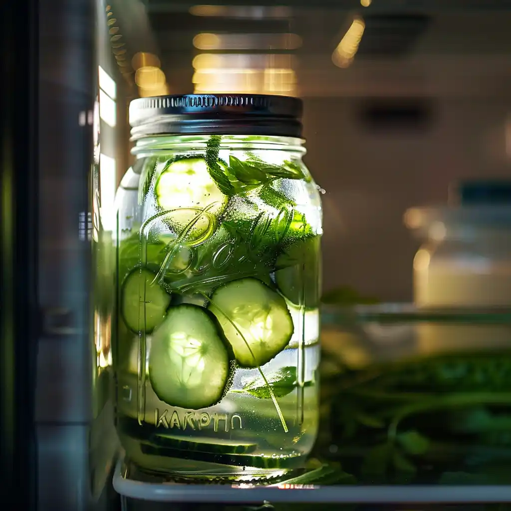 A calming cup of lemon balm tea with steam rising in the morning light