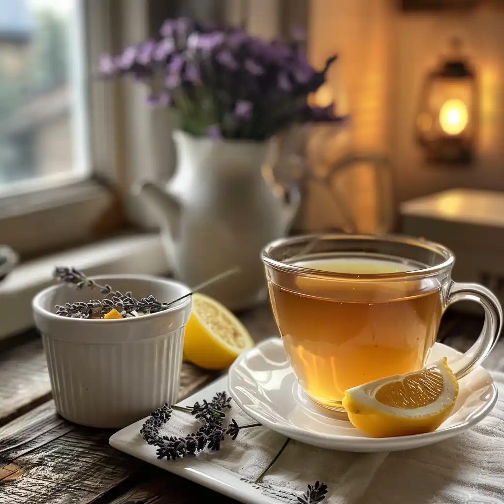 Adding honey to cooled chamomile tea for the evening version of the honey trick