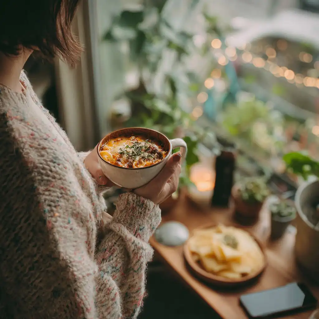 lasagna soup recipe tiktok with cheese pull and noodles