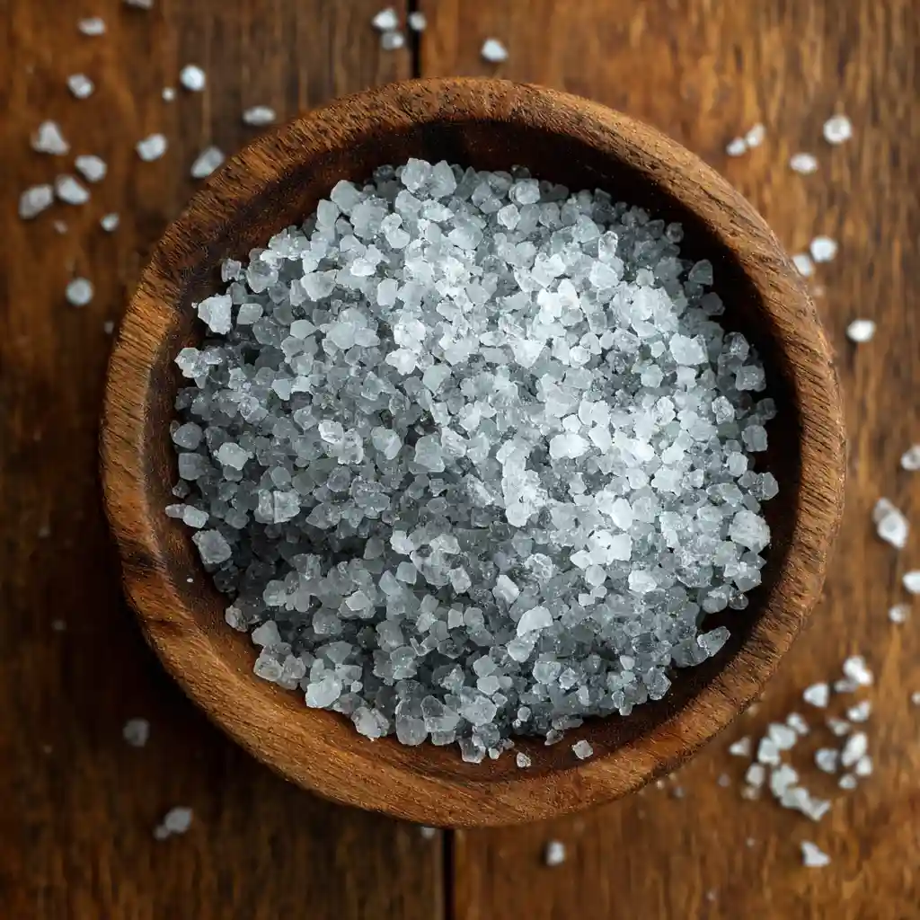 benefits of Celtic sea salt - lemon water glass with Celtic salt, in morning light