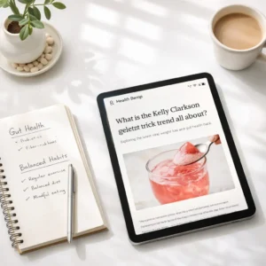 Editorial blog header about the Kelly Clarkson gelatin trick and celebrity weight loss trends