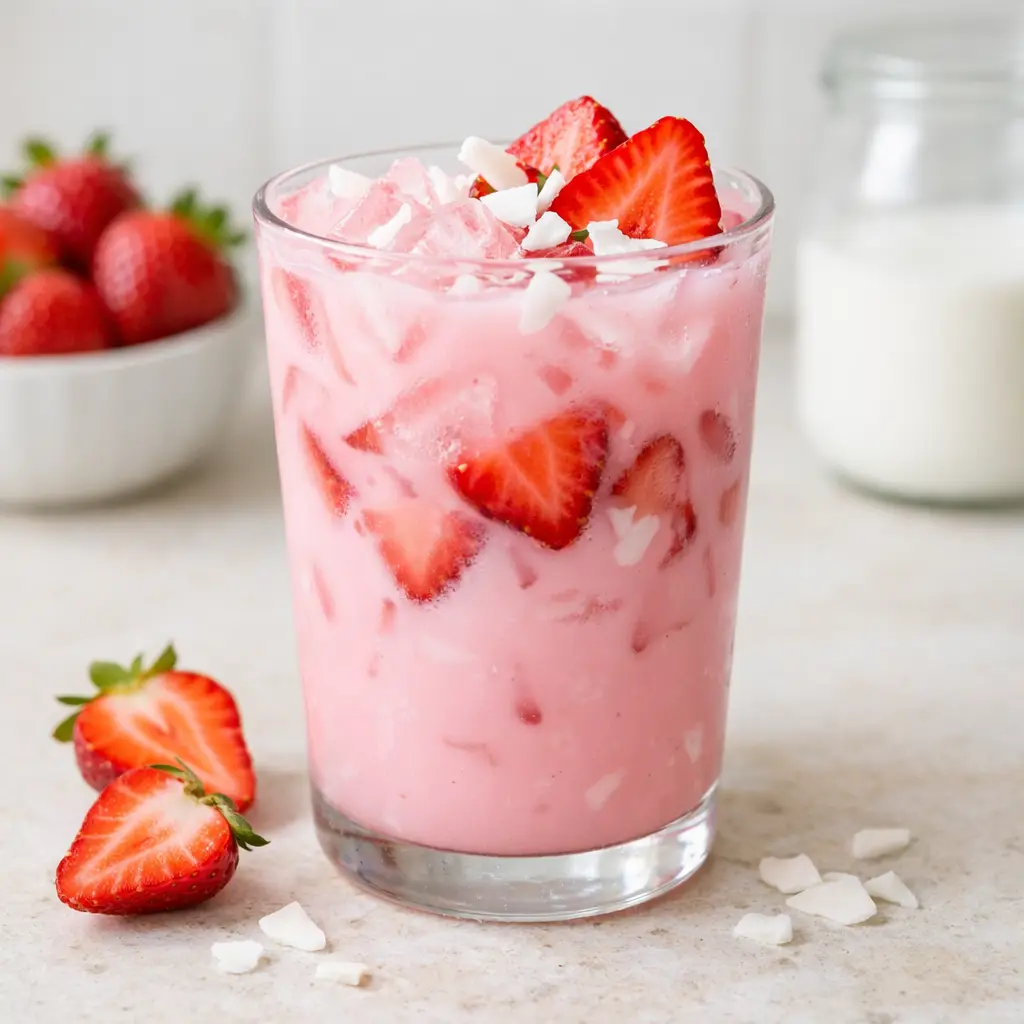 Starbucks Pink Drink Recipe – Easy Homemade Strawberry Coconut Drink